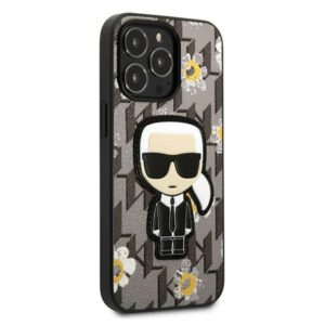 Karl Lagerfeld KLHCP13LPMNFIK1 Apple iPhone 13 Pro / 13 6,1" pilkos spalvos Flower Ikonik Karl - Image 4