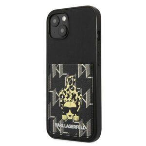Karl Lagerfeld KLHCP13MCANCNK Apple iPhone 13/ 14 / 15 6,1" kietas dėklas juodos spalvos Karlimals Cardslot - Image 2