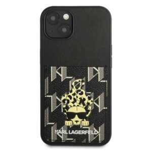 Karl Lagerfeld KLHCP13MCANCNK Apple iPhone 13/ 14 / 15 6,1" kietas dėklas juodos spalvos Karlimals Cardslot - Image 3