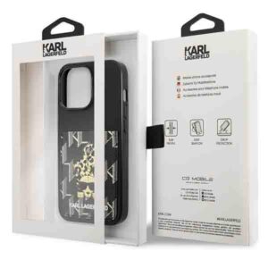 Karl Lagerfeld KLHCP13LCANCNK Apple iPhone 13 Pro / 13 6,1" kietas dėklas juodos spalvos Karlimals Cardslot - Image 8