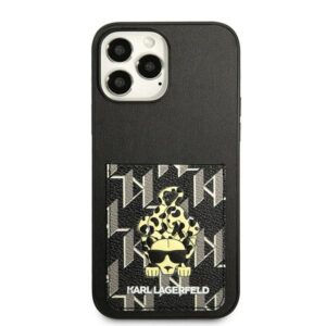 Karl Lagerfeld KLHCP13XCANCNK Apple iPhone 13 Pro Max 6,7" kietas dėklas juodos spalvos Karlimals Cardslot - Image 3