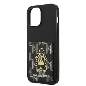 Karl Lagerfeld KLHCP13XCANCNK Apple iPhone 13 Pro Max 6,7" kietas dėklas juodos spalvos Karlimals Cardslot - Image 6
