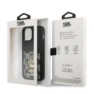 Karl Lagerfeld KLHCP13XCANCNK Apple iPhone 13 Pro Max 6,7" kietas dėklas juodos spalvos Karlimals Cardslot - Image 8