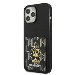Karl Lagerfeld KLHCP13XCANCNK Apple iPhone 13 Pro Max 6,7" kietas dėklas juodos spalvos Karlimals Cardslot - Image 2