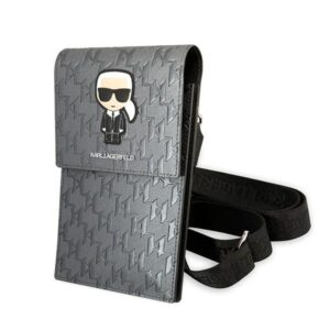 Karl Lagerfeld Handbag KLWBSAMIPG sidabro spalvos Ikonik Karl Monogram Patch - Image 1