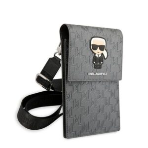 Karl Lagerfeld Handbag KLWBSAMIPG sidabro spalvos Ikonik Karl Monogram Patch - Image 3