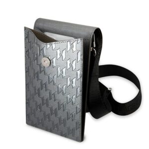 Karl Lagerfeld Handbag KLWBSAMIPG sidabro spalvos Ikonik Karl Monogram Patch - Image 4