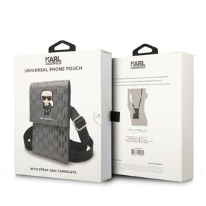 Karl Lagerfeld Handbag KLWBSAMIPG sidabro spalvos Ikonik Karl Monogram Patch - Image 6