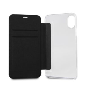 Karl Lagerfeld KLFLBKPXKSB Apple iPhone X Xs juodos spalvos bookdėklas Signature Glitter - Image 4
