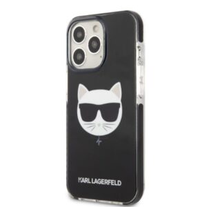 Karl Lagerfeld KLHCP13LTPECK Apple iPhone 13 Pro / 13 6,1" kietas dėklas juodos spalvos Choupette Head - Image 2