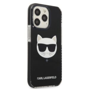 Karl Lagerfeld KLHCP13LTPECK Apple iPhone 13 Pro / 13 6,1" kietas dėklas juodos spalvos Choupette Head - Image 4