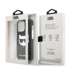 Karl Lagerfeld KLHCP13XTPECK Apple iPhone 13 Pro Max 6,7" kietas dėklas juodos spalvos Choupette Head - Image 8