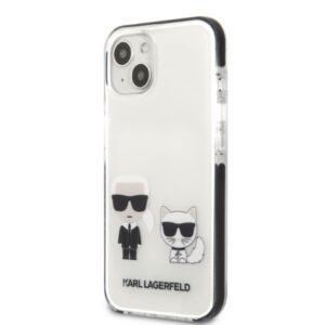 Karl Lagerfeld KLHCP13STPEKCW Apple iPhone 13 mini 5,4" kietas dėklas baltos spalvos Karl&Choupette - Image 2