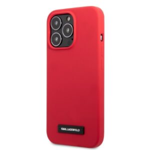 Karl Lagerfeld KLHCP13LSLMP1R Apple iPhone 13 Pro / 13 6,1" kietas dėklas red Silicone Plaque - Image 2