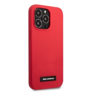Karl Lagerfeld KLHCP13LSLMP1R Apple iPhone 13 Pro / 13 6,1" kietas dėklas red Silicone Plaque - Image 4