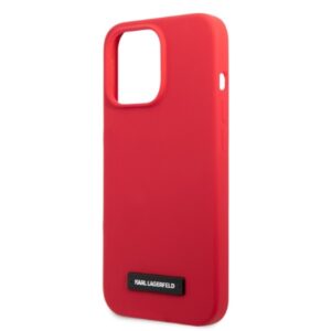 Karl Lagerfeld KLHCP13LSLMP1R Apple iPhone 13 Pro / 13 6,1" kietas dėklas red Silicone Plaque - Image 6