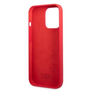 Karl Lagerfeld KLHCP13LSLMP1R Apple iPhone 13 Pro / 13 6,1" kietas dėklas red Silicone Plaque - Image 7