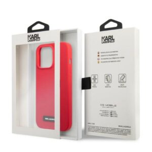 Karl Lagerfeld KLHCP13LSLMP1R Apple iPhone 13 Pro / 13 6,1" kietas dėklas red Silicone Plaque - Image 8