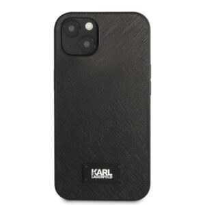 Karl Lagerfeld KLHCP13SSFMP2K Apple iPhone 13 mini 5,4" kietas dėklas juodos spalvos Saffiano Plaque - Image 3
