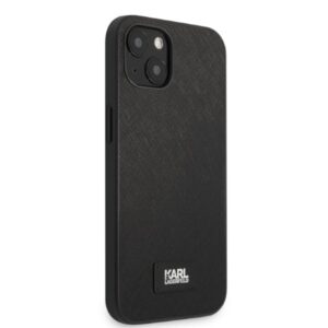 Karl Lagerfeld KLHCP13SSFMP2K Apple iPhone 13 mini 5,4" kietas dėklas juodos spalvos Saffiano Plaque - Image 4