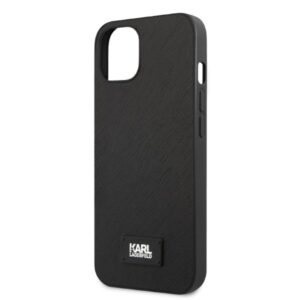 Karl Lagerfeld KLHCP13SSFMP2K Apple iPhone 13 mini 5,4" kietas dėklas juodos spalvos Saffiano Plaque - Image 6