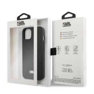 Karl Lagerfeld KLHCP13SSFMP2K Apple iPhone 13 mini 5,4" kietas dėklas juodos spalvos Saffiano Plaque - Image 8
