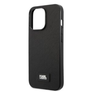 Karl Lagerfeld KLHCP13LSFMP2K Apple iPhone 13 Pro / 13 6,1" kietas dėklas juodos spalvos Saffiano Plaque - Image 6