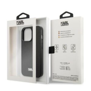 Karl Lagerfeld KLHCP13LSFMP2K Apple iPhone 13 Pro / 13 6,1" kietas dėklas juodos spalvos Saffiano Plaque - Image 8