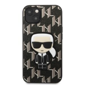 Karl Lagerfeld KLHCP13SPMNIKBK Apple iPhone 13 mini 5,4" kietas dėklas juodos spalvos Monogram Ikonik Patch - Image 3
