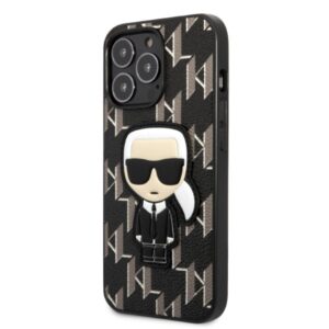 Karl Lagerfeld KLHCP13LPMNIKBK Apple iPhone 13 Pro / 13 6,1" kietas dėklas juodos spalvos Monogram Ikonik Patch - Image 2
