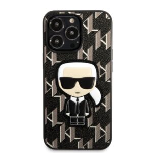 Karl Lagerfeld KLHCP13LPMNIKBK Apple iPhone 13 Pro / 13 6,1" kietas dėklas juodos spalvos Monogram Ikonik Patch - Image 3