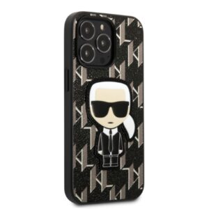 Karl Lagerfeld KLHCP13LPMNIKBK Apple iPhone 13 Pro / 13 6,1" kietas dėklas juodos spalvos Monogram Ikonik Patch - Image 4