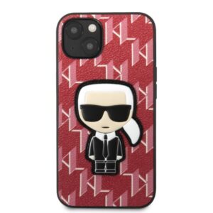 Karl Lagerfeld KLHCP13SPMNIKPI Apple iPhone 13 mini 5,4" kietas dėklas red Monogram Ikonik Patch - Image 3