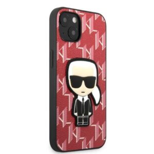 Karl Lagerfeld KLHCP13MPMNIKPI Apple iPhone 13/ 14 / 15 6,1" kietas dėklas red Monogram Ikonik Patch - Image 4