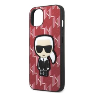 Karl Lagerfeld KLHCP13MPMNIKPI Apple iPhone 13/ 14 / 15 6,1" kietas dėklas red Monogram Ikonik Patch - Image 6