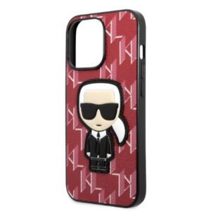 Karl Lagerfeld KLHCP13LPMNIKPI Apple iPhone 13 Pro / 13 6,1" kietas dėklas red Monogram Ikonik Patch - Image 6