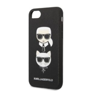 Karl Lagerfeld KLHCI8SAKICKCBK Apple iPhone 7/8 / SE 2020 / SE 2022 juodos spalvos kietas dėklas Saffiano Karl&Cho - Image 6