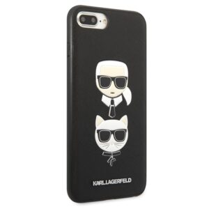 Karl Lagerfeld KLHCI8LSAKICKCBK Apple iPhone7 Plus / 8 Plus juodos spalvos kietas dėklas Saffiano Karl&Choupette - Image 4