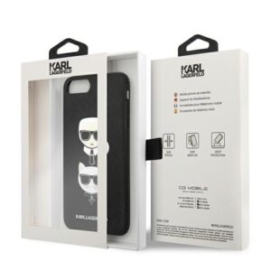 Karl Lagerfeld KLHCI8LSAKICKCBK Apple iPhone7 Plus / 8 Plus juodos spalvos kietas dėklas Saffiano Karl&Choupette - Image 8