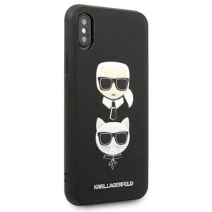 Karl Lagerfeld KLHCPXSAKICKCBK Apple iPhone X/XS juodos spalvos Saffiano Karl&Choupette Head - Image 5