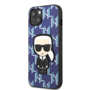 Karl Lagerfeld KLHCP13SPMNIKBL Apple iPhone 13 mini 5,4" kietas dėklas blue Monogram Ikonik Patch - Image 2