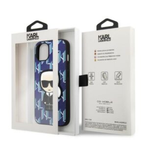 Karl Lagerfeld KLHCP13SPMNIKBL Apple iPhone 13 mini 5,4" kietas dėklas blue Monogram Ikonik Patch - Image 8