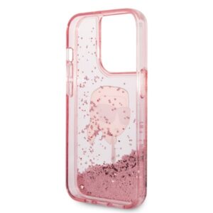 Karl Lagerfeld KLHCP14XLNKHCP Apple iPhone 14 Pro Max 6,7" rožinės spalvos kietas dėklas Glitter Karl Head - Image 7