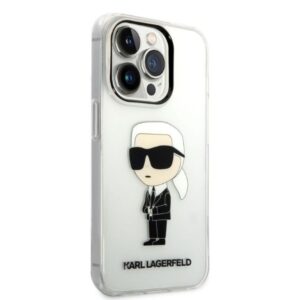 Karl Lagerfeld KLHCP14LHNIKTCT Apple iPhone 14 Pro 6,1" skaidrus kietas dėklas Ikonik Karl Lagerfeld - Image 4
