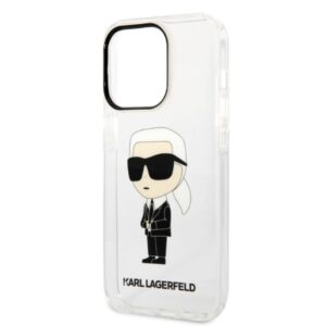 Karl Lagerfeld KLHCP14LHNIKTCT Apple iPhone 14 Pro 6,1" skaidrus kietas dėklas Ikonik Karl Lagerfeld - Image 6