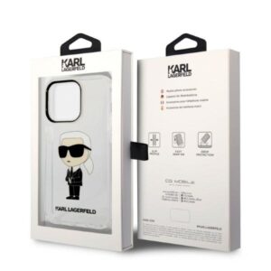 Karl Lagerfeld KLHCP14LHNIKTCT Apple iPhone 14 Pro 6,1" skaidrus kietas dėklas Ikonik Karl Lagerfeld - Image 8