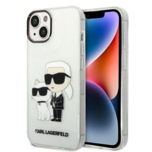 Karl Lagerfeld KLHCP14MHNKCTGT Apple iPhone 14Plus / 15 Plus 6,7" skaidrus kietas dėklas Gliter Karl&Choupet - Image 1