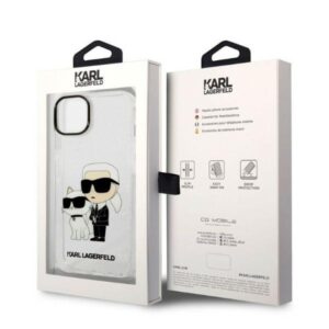 Karl Lagerfeld KLHCP14MHNKCTGT Apple iPhone 14Plus / 15 Plus 6,7" skaidrus kietas dėklas Gliter Karl&Choupet - Image 8