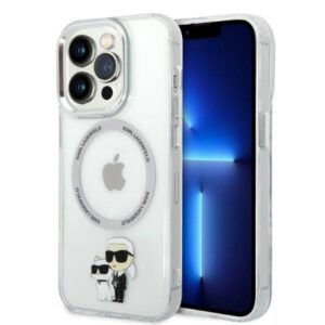 Karl Lagerfeld KLHMP14LHNKCIT Apple iPhone 14 Pro 6,1" kietas dėklas skaidrus Iconic Karl&Choupette Magsafe - Image 1