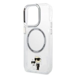 Karl Lagerfeld KLHMP14LHNKCIT Apple iPhone 14 Pro 6,1" kietas dėklas skaidrus Iconic Karl&Choupette Magsafe - Image 6